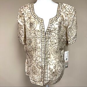 Niteline Della Roufogalli silk beaded jacket. XL